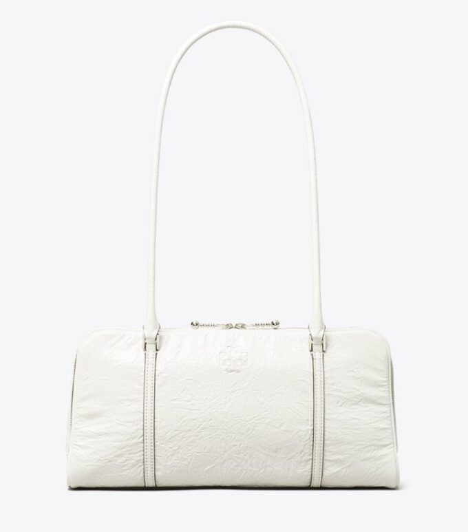 Small Crinkle Leather Marshmallow Satchel Small Crinkle Leather Marshmallow Satchel