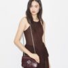 Small Eleanor Croc-Embossed Shoulder Bag Small Eleanor Croc-Embossed Shoulder Bag
