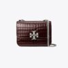 Small Eleanor Croc-Embossed Shoulder Bag Small Eleanor Croc-Embossed Shoulder Bag