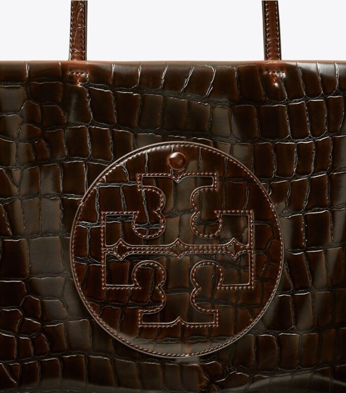 Small Ella Croc-Embossed Tote