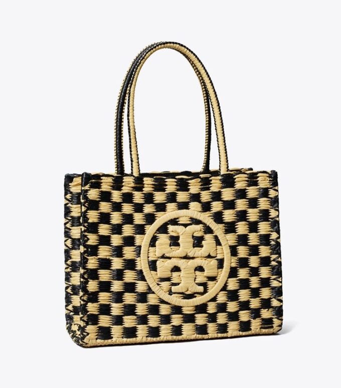 Small Ella Hand-Crocheted Checkered Tote Small Ella Hand-Crocheted Checkered Tote