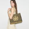 Small Ella Hand-Crocheted Checkered Tote Small Ella Hand-Crocheted Checkered Tote