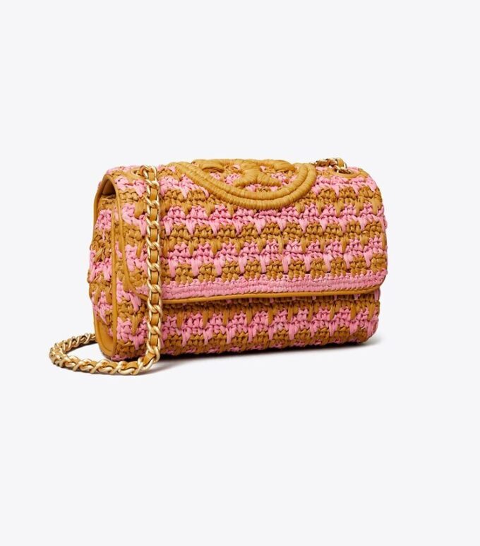 Small Fleming Soft Crochet Convertible Shoulder Bag Small Fleming Soft Crochet Convertible Shoulder Bag
