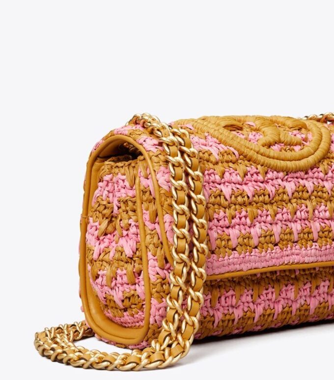 Small Fleming Soft Crochet Convertible Shoulder Bag Small Fleming Soft Crochet Convertible Shoulder Bag