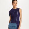 Small Fleming Soft Denim Convertible Shoulder Bag