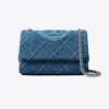 Small Fleming Soft Denim Convertible Shoulder Bag