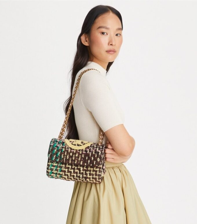 Small Fleming Soft Tweed Convertible Shoulder Bag