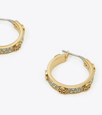 Small Icon Pavé Hoop Earrings
