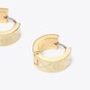 Small Icon T Monogram Hoop Earrings