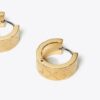 Small Icon T Monogram Hoop Earrings