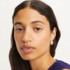Small Icon T Monogram Hoop Earrings