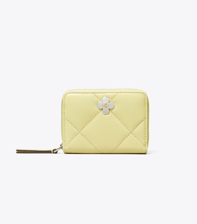 Small Kira Diamond Quilt Clover Zip-Around Wallet