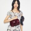 Small Kira Diamond Quilt Distressed Shoulder Bag