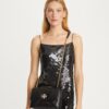 Small Kira Diamond Quilt Pavé Shoulder Bag