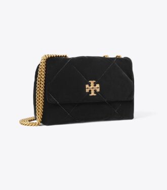 Small Kira Diamond Quilt Velvet Pavé Shoulder Bag