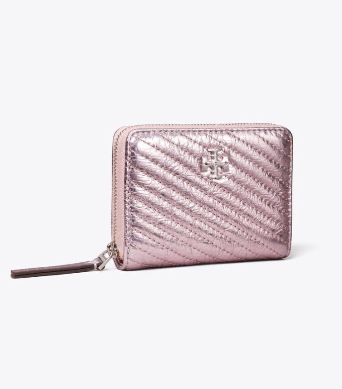 Small Kira Moto Quilt Metallic Zip-Around Wallet Small Kira Moto Quilt Metallic Zip-Around Wallet