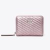 Small Kira Moto Quilt Metallic Zip-Around Wallet Small Kira Moto Quilt Metallic Zip-Around Wallet
