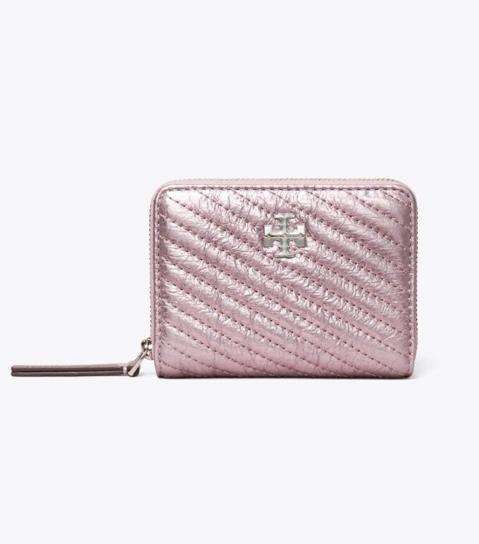 Small Kira Moto Quilt Metallic Zip-Around Wallet Small Kira Moto Quilt Metallic Zip-Around Wallet