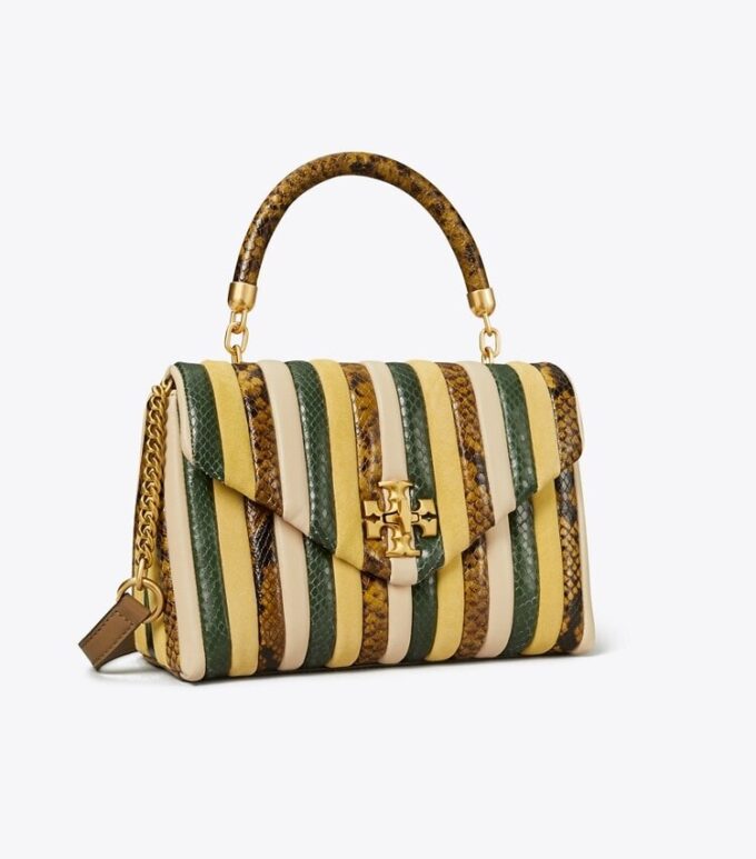Small Kira Stripe Top-Handle Satchel Small Kira Stripe Top-Handle Satchel