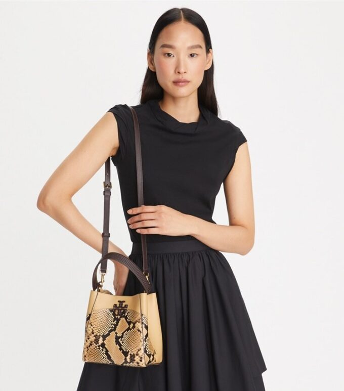 Small Mcgraw Snake Embossed Bucket Bag Small Mcgraw Snake Embossed Bucket Bag