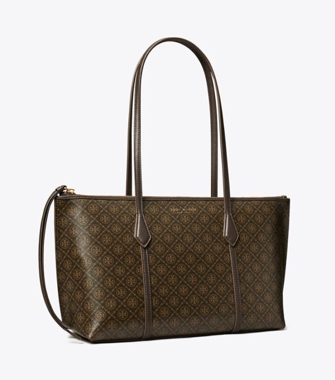 Small Perry Coated Canvas Tote Small Perry Coated Canvas Tote