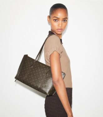 Small Perry Coated Canvas Tote Small Perry Coated Canvas Tote