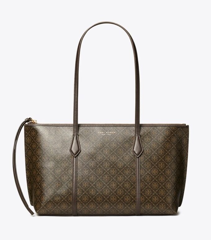 Small Perry Coated Canvas Tote Small Perry Coated Canvas Tote
