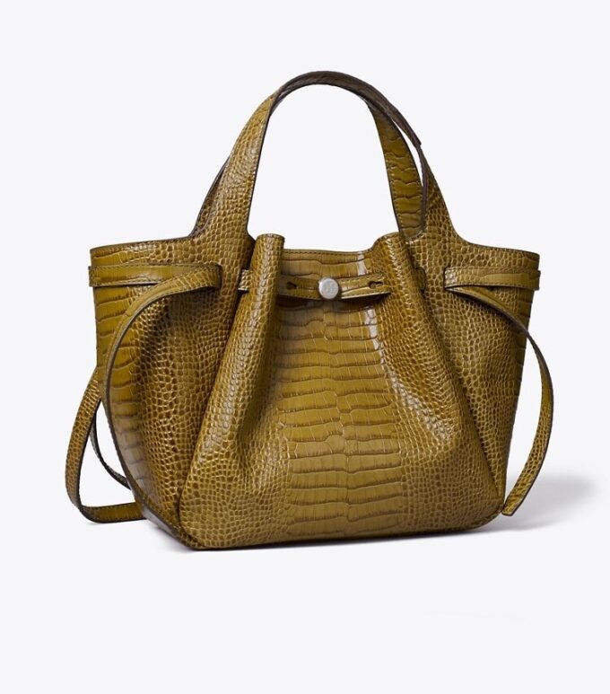 Small Romy Croc-Embossed Tote Small Romy Croc-Embossed Tote