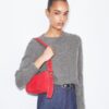Small Romy Suede Pick Stitch Shoulder Bag Small Romy Suede Pick Stitch Shoulder Bag