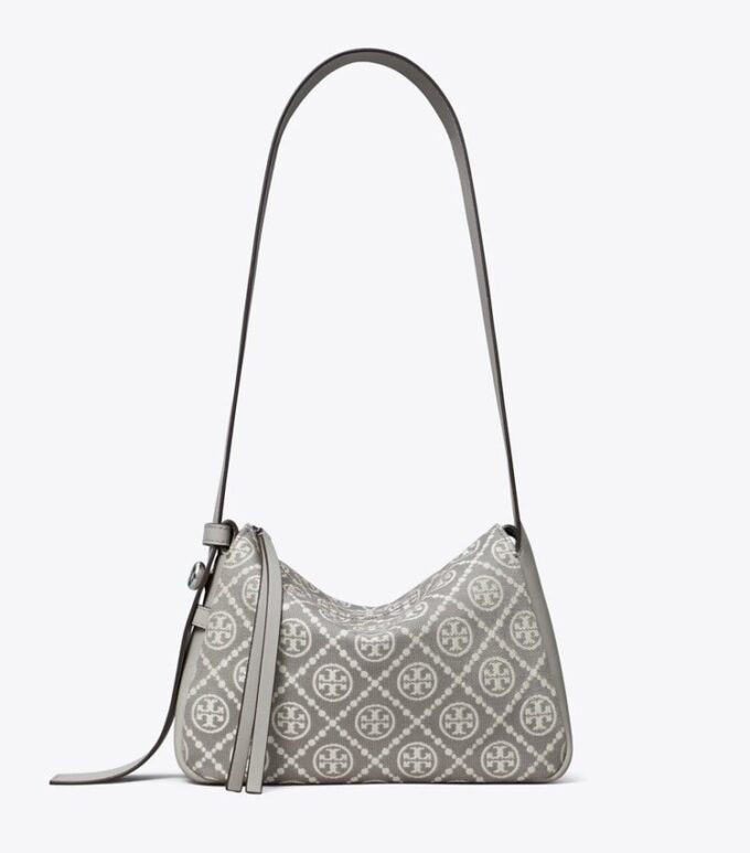 Small Romy T Monogram Shoulder Bag Small Romy T Monogram Shoulder Bag
