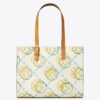 Small T Monogram Contrast Embossed Tote