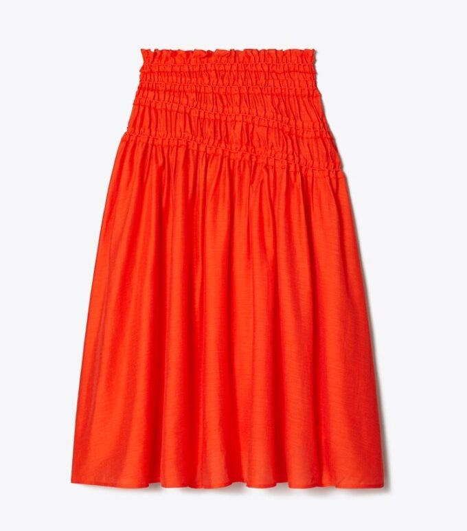 Smocked Viscose Skirt Smocked Viscose Skirt