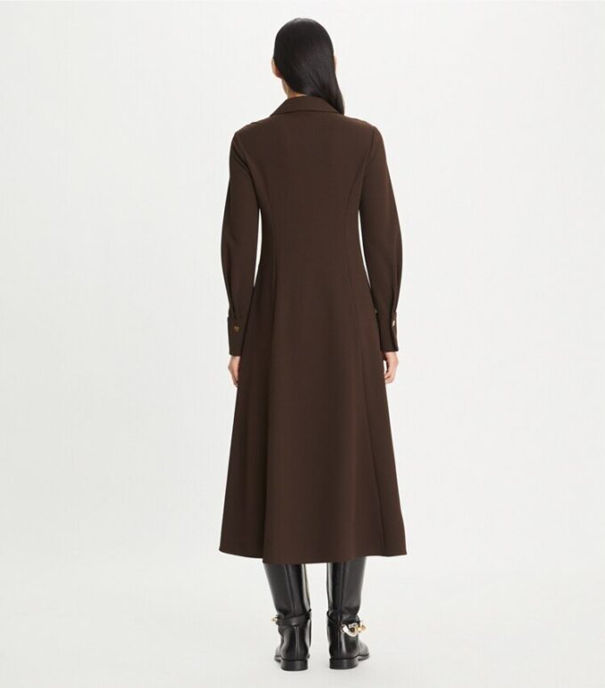 Solid Crepe Shirtdress
