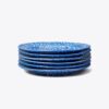 Spongeware Canape Plate, Set Of 6