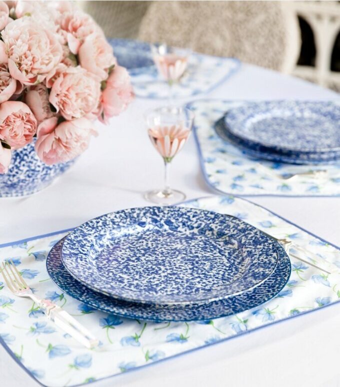 Spongeware Dinner Plate, Set Of 2 Spongeware Dinner Plate, Set Of 2