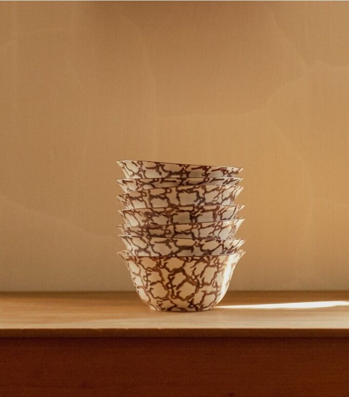 Spongeware Small Bowl, Set Of 4 Spongeware Small Bowl, Set Of 4