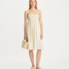 Strapless Smocked Silk Dress Strapless Smocked Silk Dress
