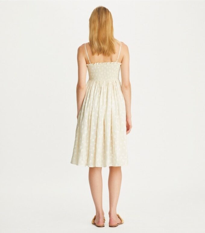 Strapless Smocked Silk Dress Strapless Smocked Silk Dress