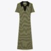 Stripe Knit Polo Dress
