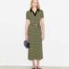 Stripe Knit Polo Dress