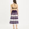 Striped Cotton Midi Skirt
