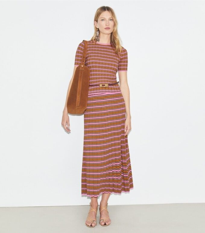 Striped Cotton Skirt