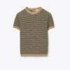 Striped Nylon Mockneck Striped Nylon Mockneck