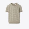 Striped Nylon Mockneck