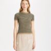 Striped Nylon Mockneck Striped Nylon Mockneck