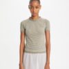 Striped Nylon Mockneck