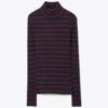 Striped Ribbed Soft Tech Knit Turtleneck Striped Ribbed Soft Tech Knit Turtleneck