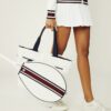 Striped Tennis Tote