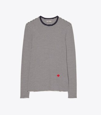 Striped Tissue-Weight Rib Long-Sleeve T-Shirt