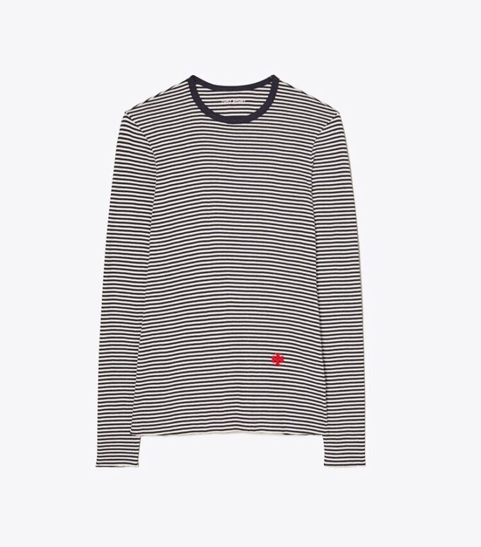 Striped Tissue-Weight Rib Long-Sleeve T-Shirt Striped Tissue-Weight Rib Long-Sleeve T-Shirt